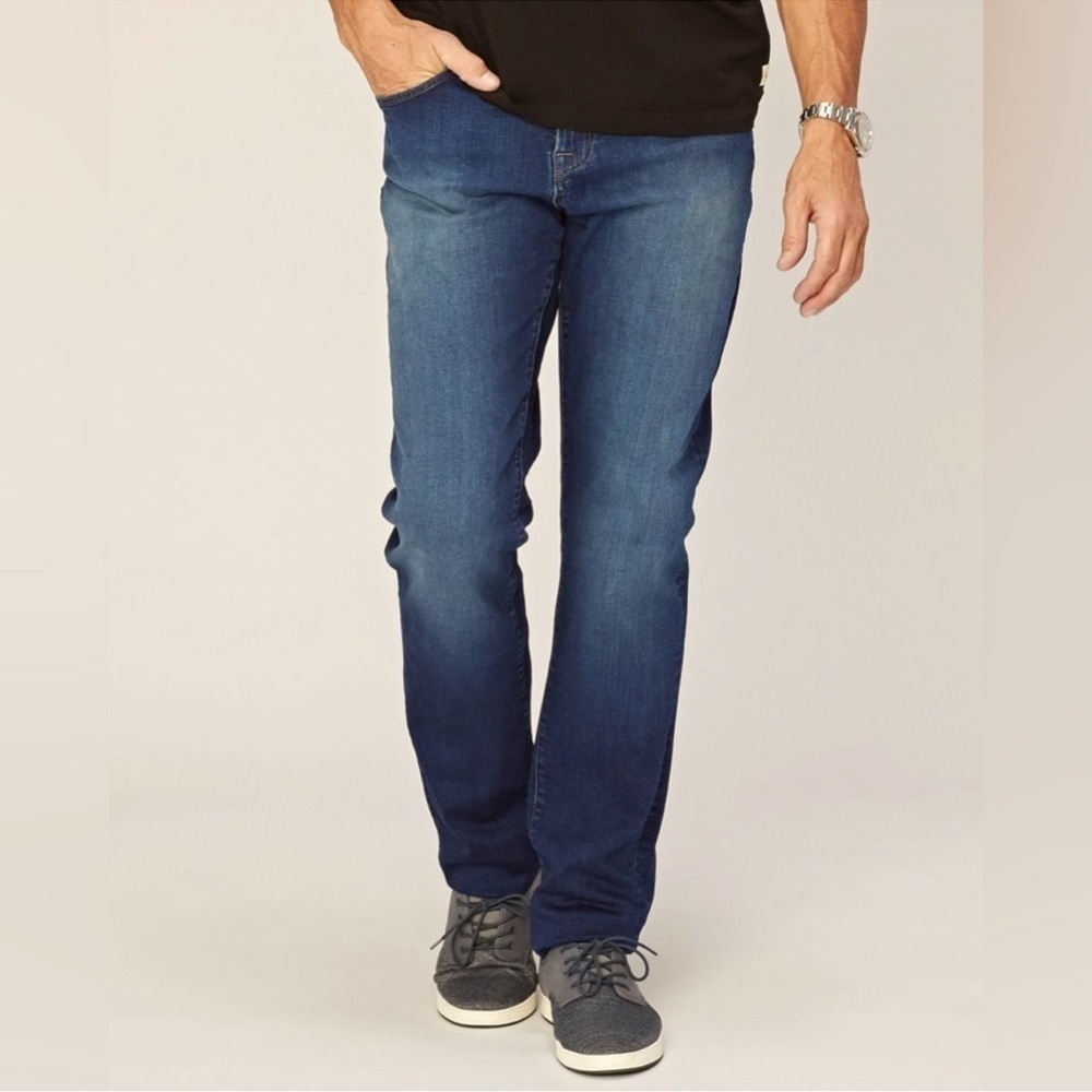 Agave Copper Dark Wash Faded Whisker Midrise‎ Classic Straight Jean Size 36/34